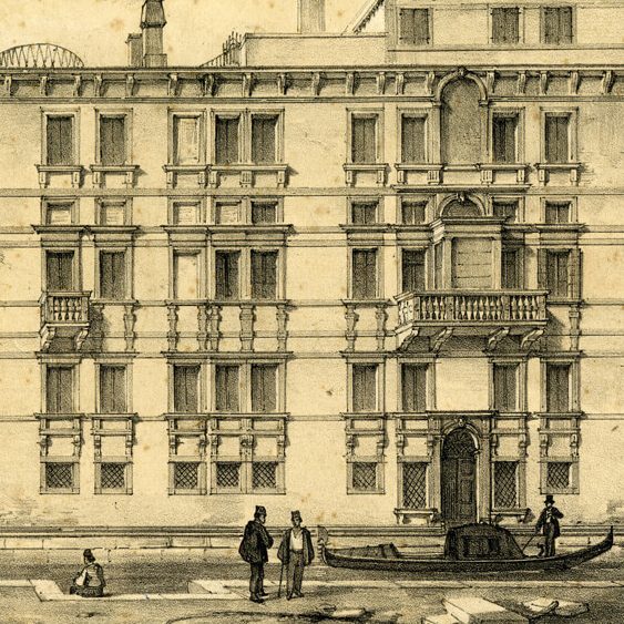 Historic view of the palazzo