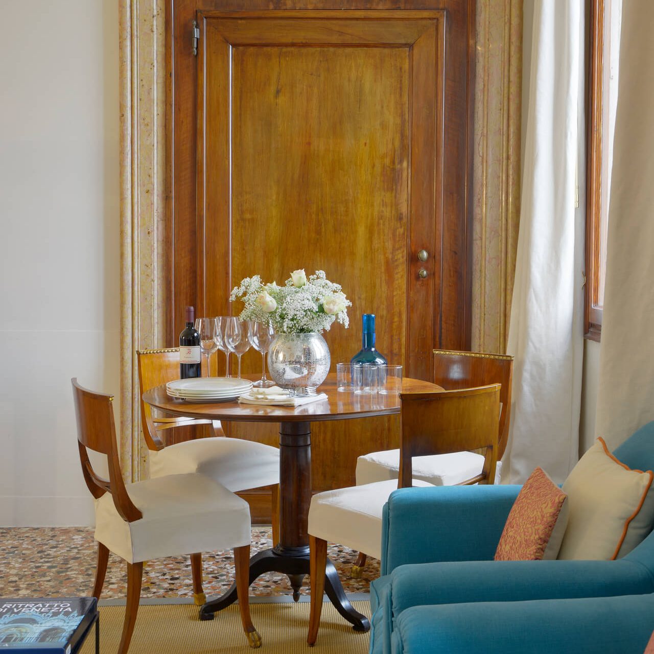 Dining area in the living room